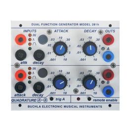 X generator. Dual function. Function Generator. Buchla format Module Size. Buchla's Algebraic Processor, model 281.